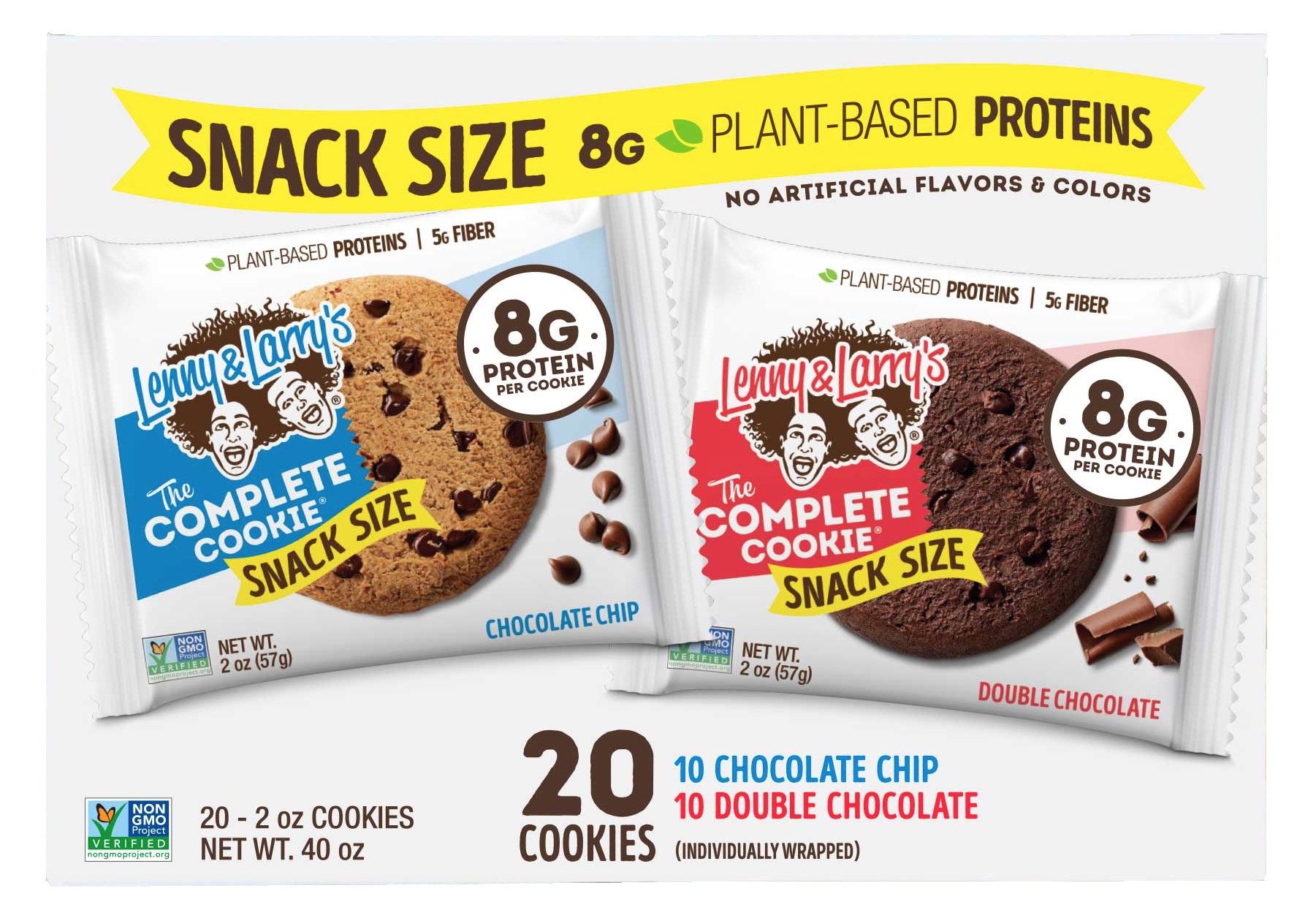 Lenny and Larry's The Complete Snack Size Cookie Variety, 2 Ounce (Pack of 20) - image 1 of 2
