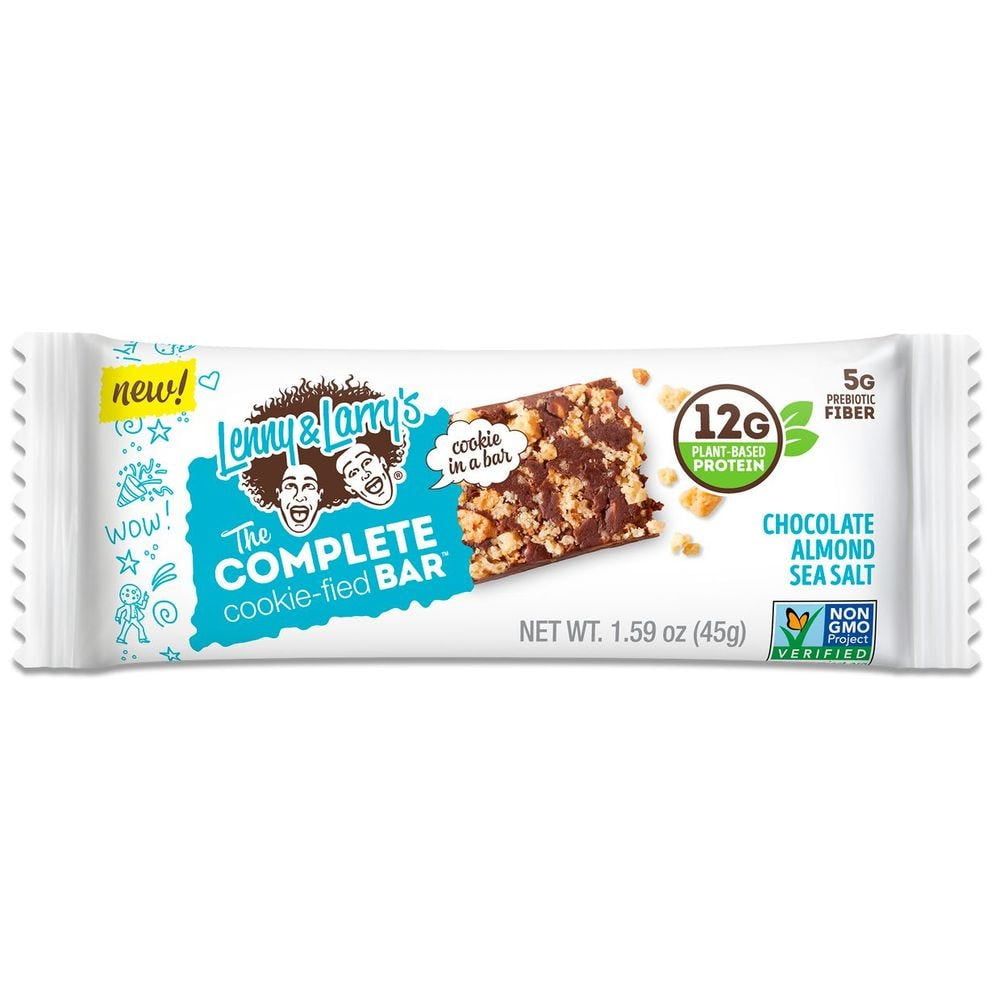 Lenny and Larrys Chocolate Almond Sea Salt The Complete Cookiefied Bar, 1.59 Ounce - 9 per pack - 12 packs per case