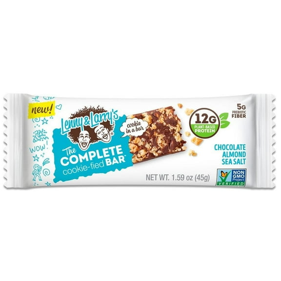 Lenny and Larrys Chocolate Almond Sea Salt The Complete Cookiefied Bar, 1.59 Ounce - 9 per pack - 12 packs per case