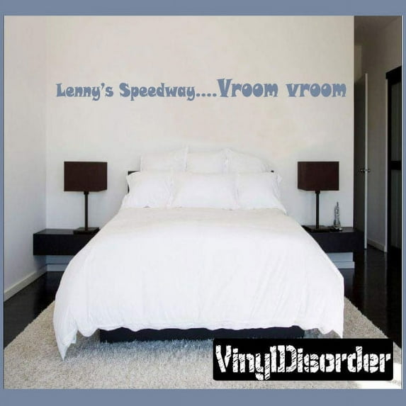 Lenny's speedway….Vroom Vroom Wall Quote Mural Decal 36 Inches