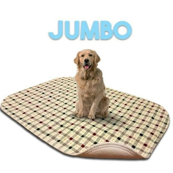 Lennypads 4848LPT 48 x 48 in. Jumbo Washable Pet Pad - Tan Plaid
