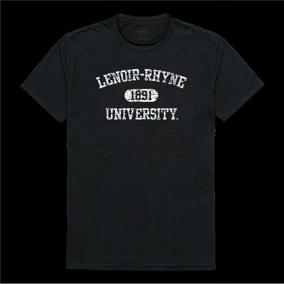 Lenoir-Rhyne University Bears Distressed Arch College T-Shirt, Black - Small
