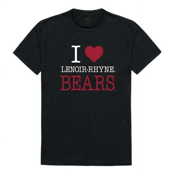 Lenoir-Rhyne University Bears I Love T-Shirt, Black - Large