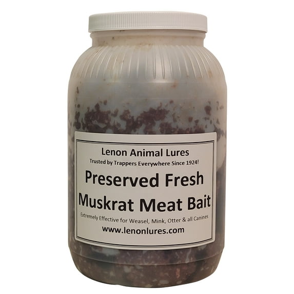 Lenon's Fresh Preserved Muskrat Meat Bait Especially for Weasel, Mink & Otter