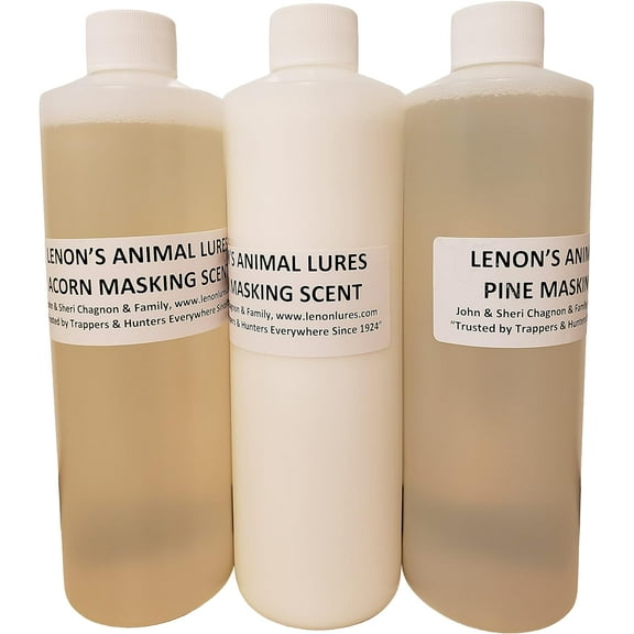 Lenon's Hunters Special 3 Bottles 4 oz Acorn, Corn & Pine Cover Scents A Favorite of Deer Hunters Everywhere