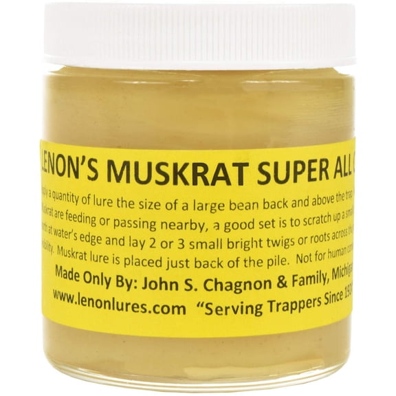 Lenon's Muskrat Super All Call - Muskrat Lure / Scent Works Great on Muskrat Floats and Feed Beds
