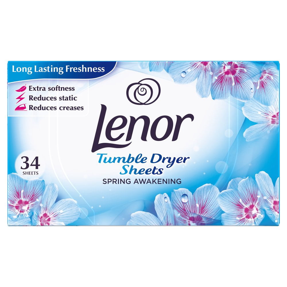 Lenor Fabric Tumble Dryer Sheets Spring Awakening, 34 Sheets (pack of 6)