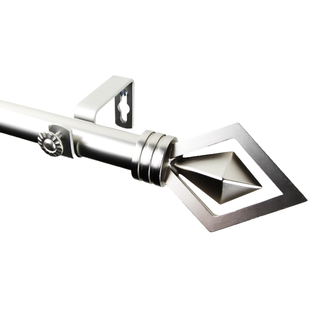 Lenore Curtain Rod 66120 inch Satin Nickel