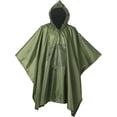 thumbnail image 1 of Lenotos Hooded Rain Poncho for Adult with Pocket, Waterproof Camouflage Poncho, Lightweight Unisex Raincoat Hunting, for Hiking Camping Emergency (Green), 1 of 5