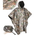 thumbnail image 1 of Lenotos Hooded Rain Poncho for Adult with Pocket, Waterproof Camouflage Poncho, Lightweight Unisex Raincoat Hunting, for Hiking Camping Emergency, 1 of 6