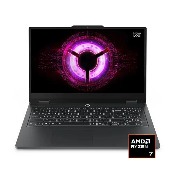 Lenovo 15.6" LOQ 2K Gaming Laptop Ryzen 7 170 2025 NVIDIA RTX 5050 16GB 512GB SSD - Eclipse Black 83VA001PUS