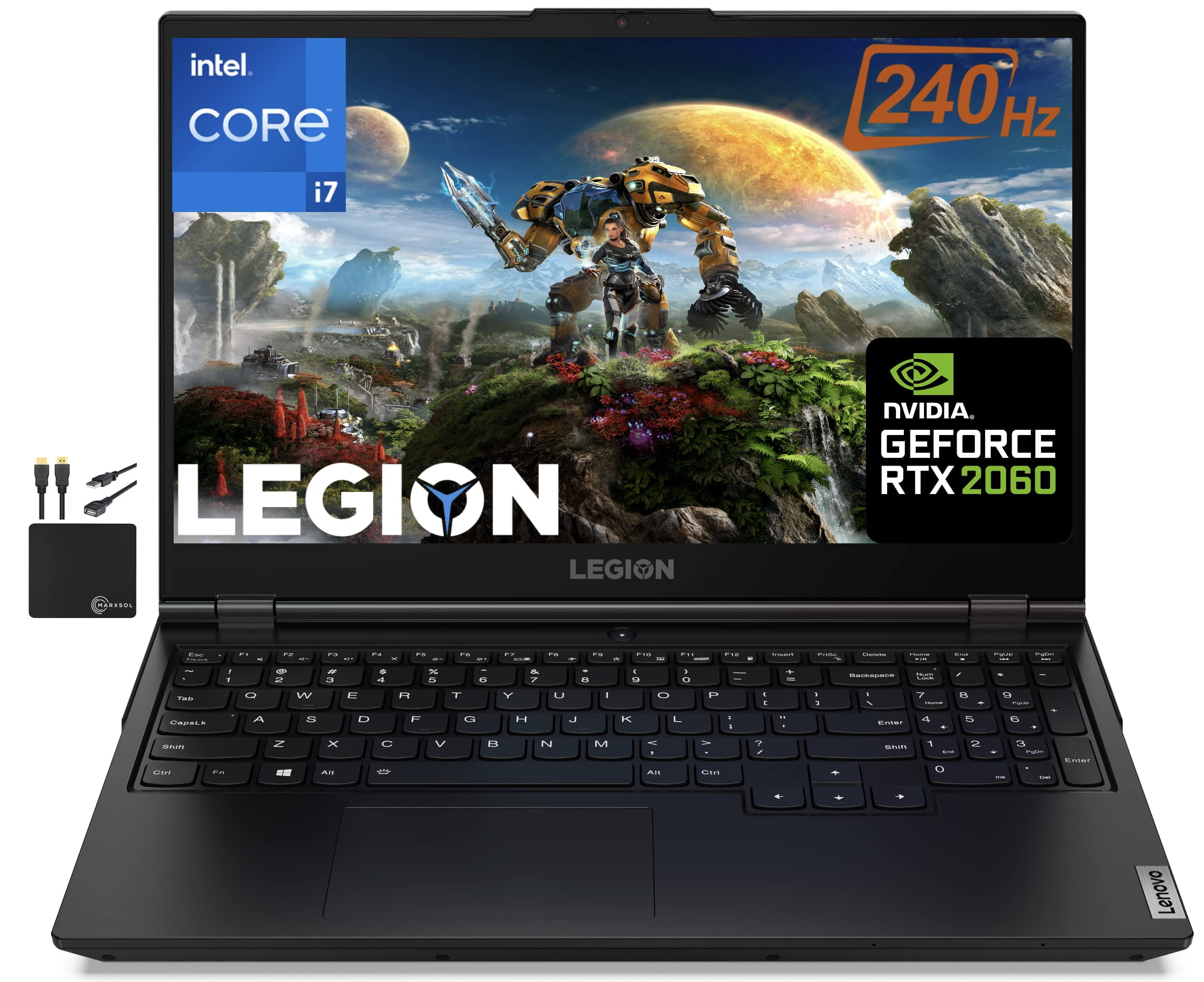 Lenovo 2022 Legion 5 Gaming Laptop 15.6" FHD IPS Screen 500 Nit 100% sRGB 240Hz, 6Core Intel i710750