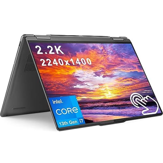 Lenovo 2023 Newest Yoga 7i 2-in-1 Laptop, 14" 2.2K Touchscreen, Intel 13th Gen Core i7-1355U, 16GB LPDDR5, 1TB SSD, Backlit KB, Fingerprint, WiFi 6E, Thunderbolt 4, 12H Battery Life, Windows 11 Home