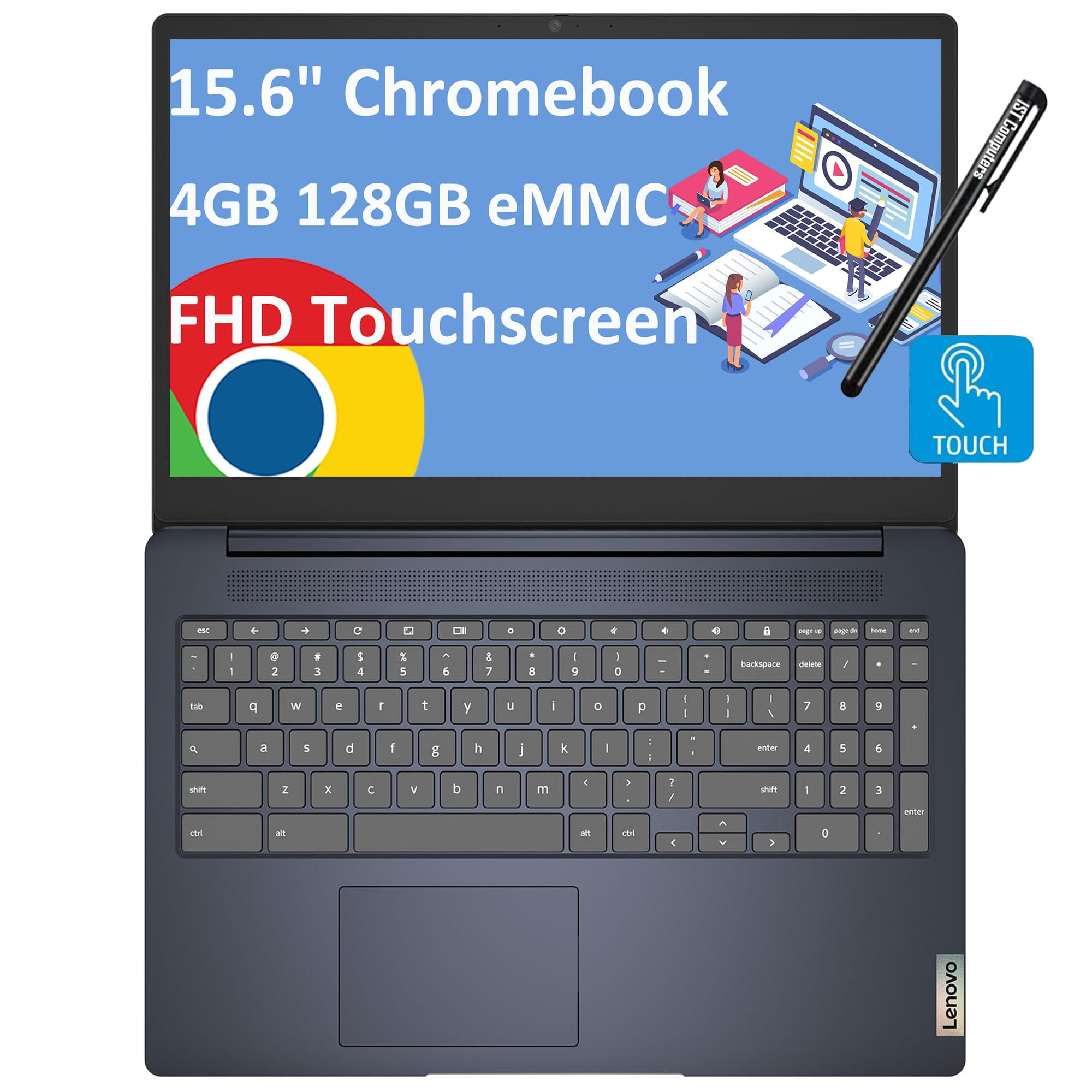 Lenovo Ideapad 3 15Ijl6 15.6" Touch Pentium Silver N6000 4GB 128GB SSD ChromeOS