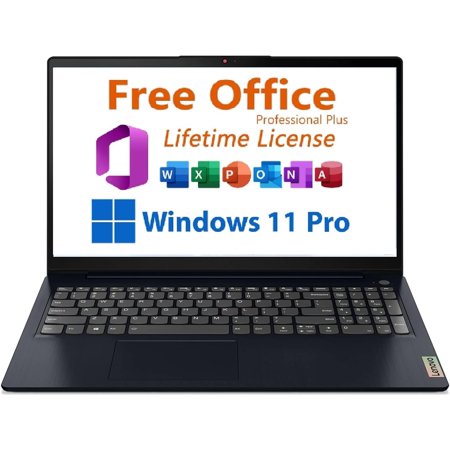 Lenovo 2025 IdeaPad 1 15.6" FHD Slim Thin Light Laptop Computer, AMD Ryzen 5 7520U, 8GB LPDDR5,256GB SSD,with Lifetime Office,WiFi 6, 9 hrs Battery Life,Abyss Blue, Windows 11 Pro