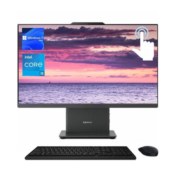 Lenovo 2026 IdeaCentre Business All-in-One, 23.8" FHD Touchscreen 100Hz, Intel Core i5-13420H, 8GB DDR5 RAM, 256GB SSD, Wireless Charging Base, Wireless KB & Mouse, Wi-Fi 6, Windows 11 Pro, Grey