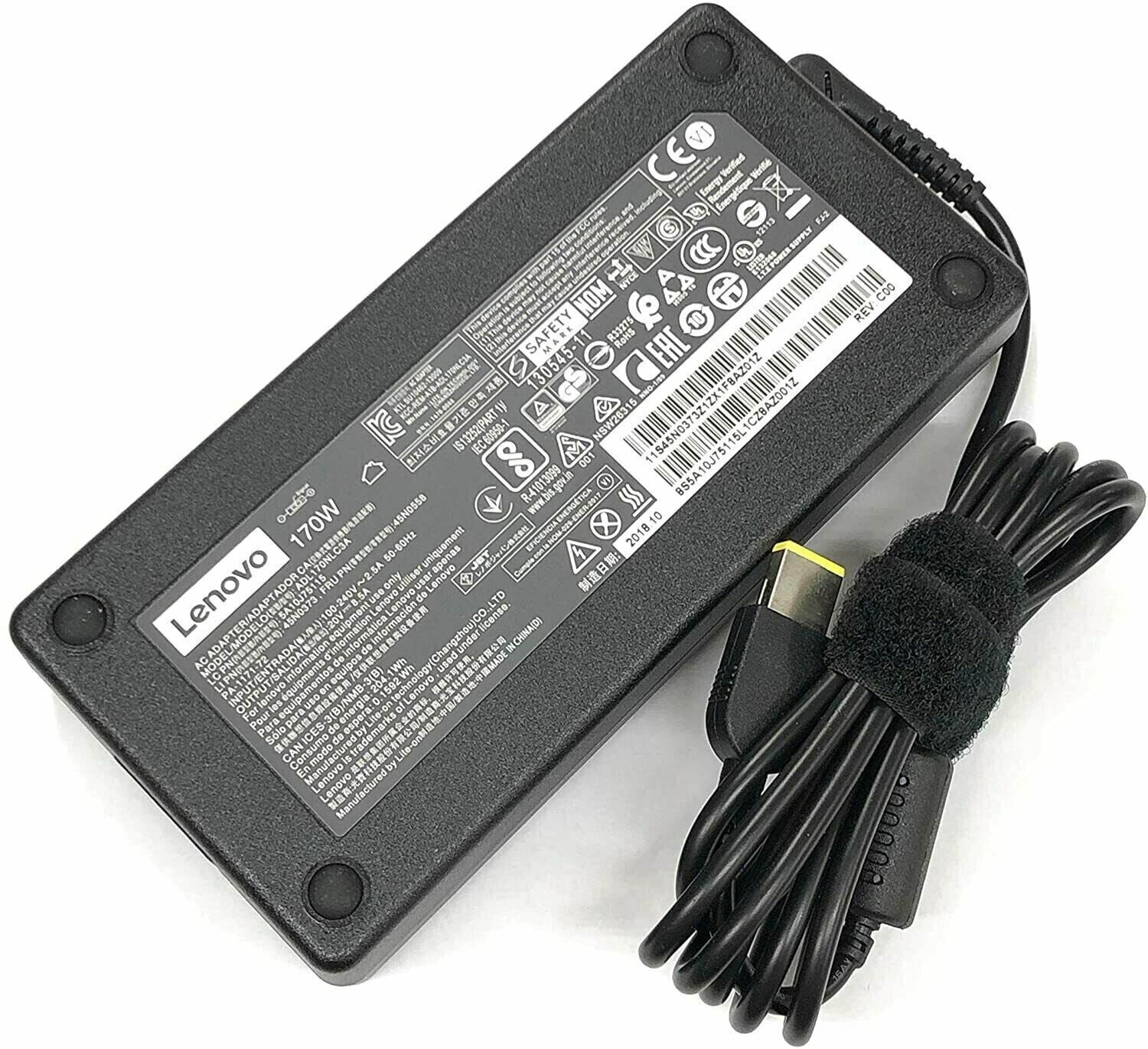 Lenovo 20V 170W 2-Prong Power Adapter with Power Cord