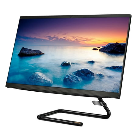 Lenovo 23.8" 1080p Touchscreen All-In-One Computer, Intel Core i3-10100T, 8GB RAM, 256GB SSD, DVD-RW, Windows 11, Black, F0EU00SQUS