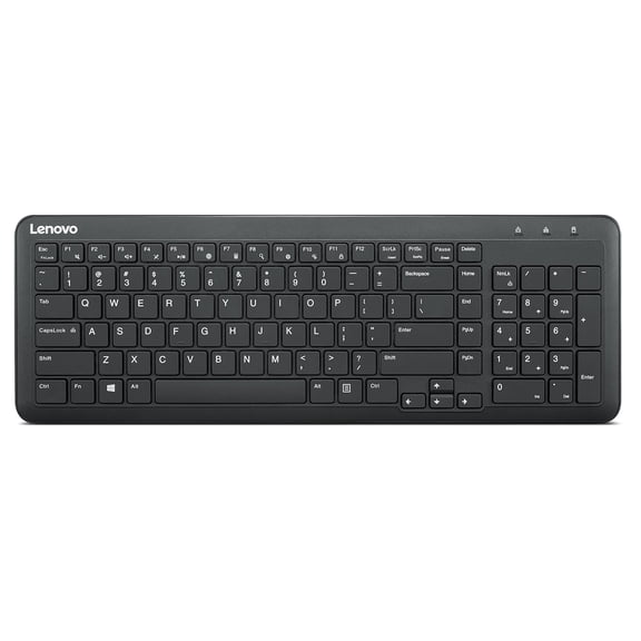 Lenovo 300 Compact Wireless Standard Keyboard, Black