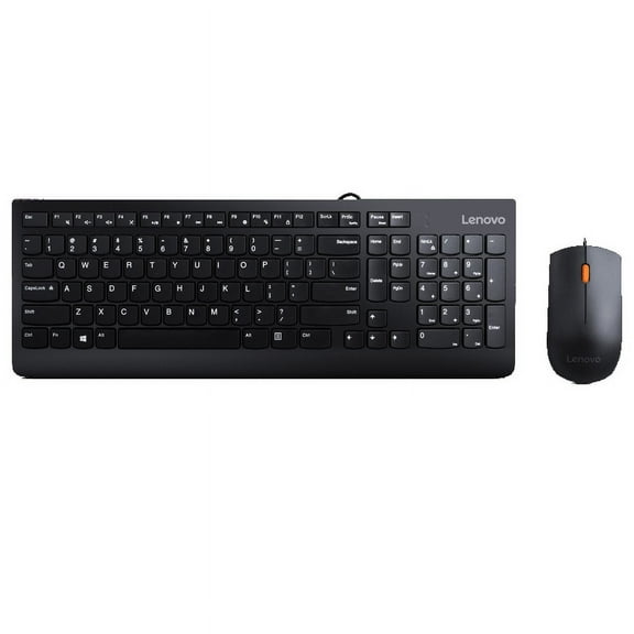Lenovo 300 Wired USB Keyboard & Mouse Combo - Black