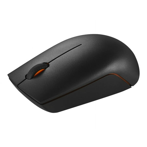 Lenovo 300 Wireless Compact - Mouse - with battery - optical - 3 buttons - wireless - 2.4 GHz - USB wireless receiver - cloud gray - blister