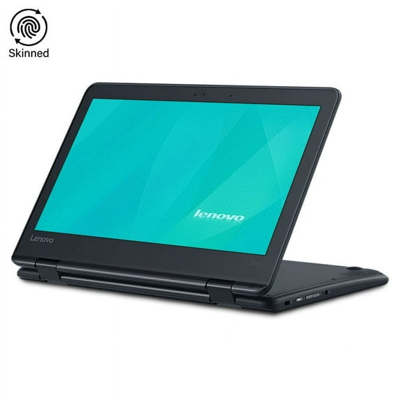 Restored Lenovo 300e Chromebook 2nd Gen MTK 11.6" Touchscreen (MediaTek MT8173C, 4GB RAM, 32GB) Convertible 2-in-1 Laptop - Black - W/Spot (Refurbished)