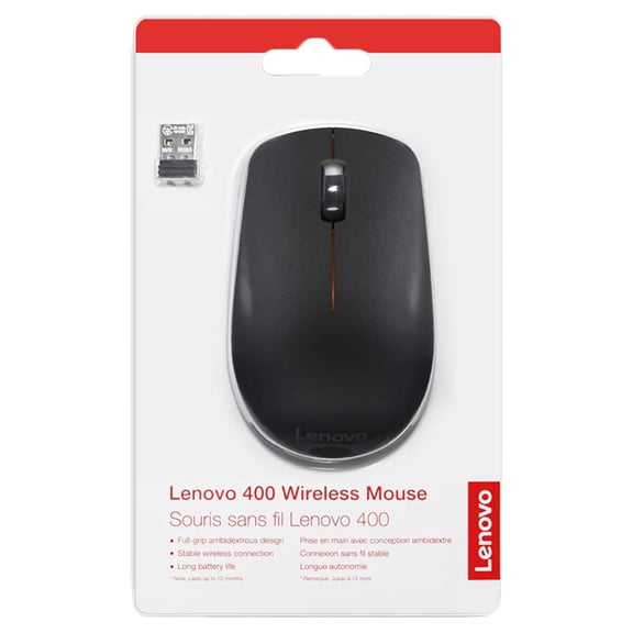 Lenovo 400 Wireless Mouse - Black