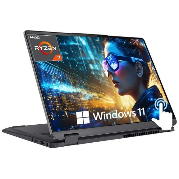 Lenovo Flex 5 Laptop, 14 Inch 2.2K IPS Touchscreen Display, 2-in-1, AMD Ryzen 7 5700U, Backlit Keyboard, Fingerprint Reader, Long Battery Life, Windows 11, w/WOWPC Bundle (16GB RAM | 2TB PCIe SSD)