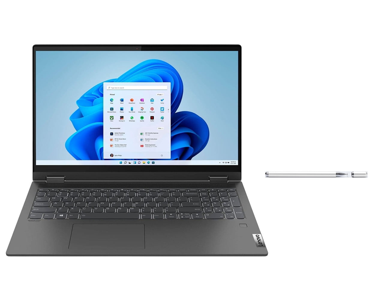 Lenovo Flex 5i 15.6" FHD Touch Screen Laptop | Intel Core i5-1135G7 Processor | 8GB RAM | 256GB SSD | Intel Iris Xe Graphics | Windows 11 Home | Graphite Grey | Bundle with Stylus Pen