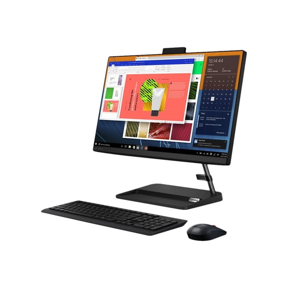 Lenovo IdeaCentre AIO 3 22ITL6 F0G5 - All-in-one with monitor stand - Core i3 1115G4 / up to 4.1 GHz - RAM 8 GB - SSD 256 GB - NVMe, TLC - DVD-Writer - UHD Graphics - Gigabit Ethernet - Win 11 Home - monitor: LED 21.5" 1920 x 1080 (Full HD) - keyboard: US - black