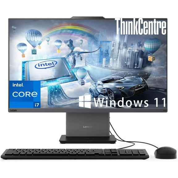 Lenovo IdeaCentre 27" FHD All-in-One Touchscreen Desktop | 13th Gen Intel 10 Cores i7-13620H | 32GB DDR5 RAM | 1TB SSD, Wireless Keyboard & Mouse | Windows 11 Home| High Performance PC
