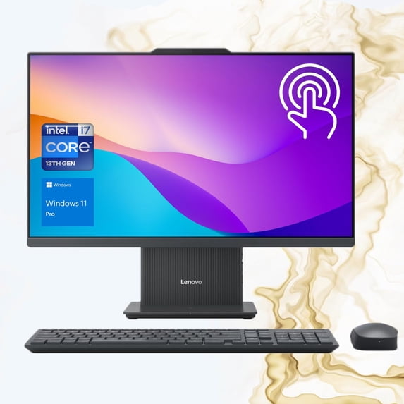Lenovo IdeaCentre 27" FHD Touch All-In-One Windows Desktop Core i7-13620H, 64GB, 2TB, Luna Grey F0HM0018US