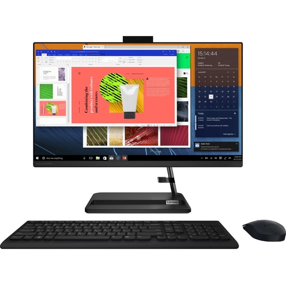 Lenovo IdeaCentre 3 24ALC6 F0G100LCUS All-in-One Computer - AMD Ryzen 5 5500U Hexa-core (6 Core) 2.10 GHz - 8 GB RAM DDR4 SDRAM - 256 GB M.2 PCI Express NVMe SSD - 23.8" Full HD 1920 x 1080 - Desktop