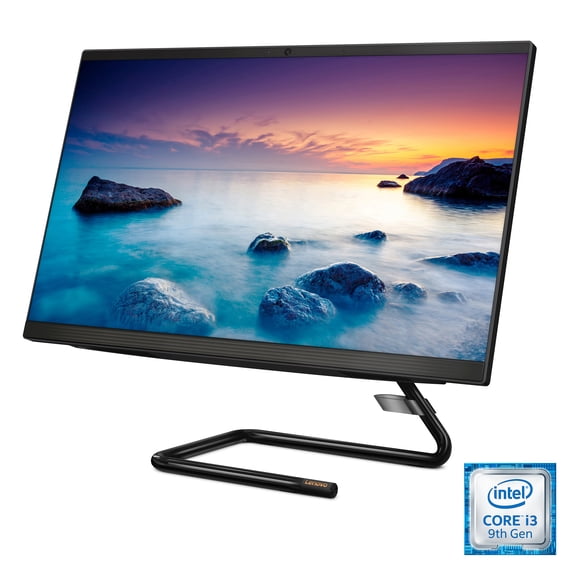 Lenovo IdeaCentre AIO A340 24" All in One Desktop, Intel Core i3-9100T Quad-Core Processor, 8GB DDR4 RAM, 256B Solid State Drive, Windows 10, Black, F0ER0000US