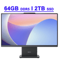 thumbnail image 1 of Lenovo IdeaCentre AIO Desktop 27" FHD IPS Touchscreen (99% sRGB) AMD 6-core AMD Ryzen 5 7535HS 64GB DDR5 2TB SSD Type-C HARMAN Wi-Fi6 5MP Camera Win11, 1 of 7