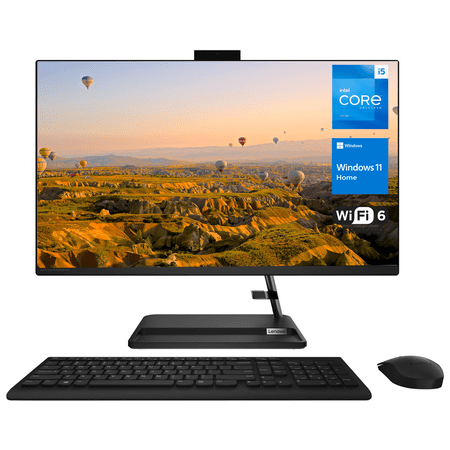 Lenovo IdeaCentre All-in-One Desktop, 27" FHD Touchscreen, 13th Gen Intel Core i5-13420H, 8GB RAM, 512GB SSD, HDMI, RJ45, Wireless KB & Mouse, Wi-Fi 6, Windows 11 Home
