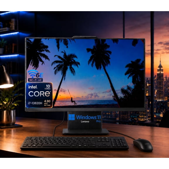Lenovo IdeaCentre Business Computer All-in-One PC, 27" FHD Display, Intel Core i7-13620H(10 Cores, Up to 4.9GHz), 16GB DDR5 RAM, 512GB SSD, Wi-Fi 6E, Bluetooth 5.3, AI & Microsoft Copilot, Win 11 Pro