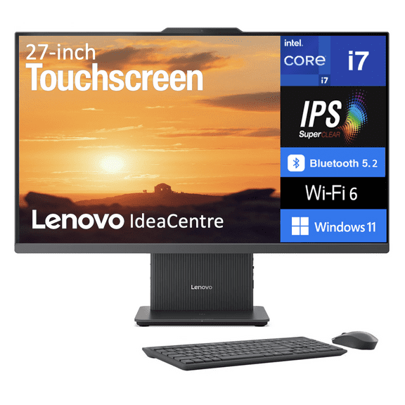 Lenovo IdeaCentre HIGH PERFORMANCE All-in-One 27in Touchscreen IPS FHD Display (Intel i7-13620H, 64GB DDR5, 1TB PCIe SSD, Intel UHD, WiFi 6, Webcam, Bluetooth 5.2, Win 11 Pro)