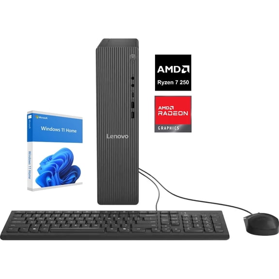 Lenovo IdeaCentre Tower 8 Desktop Computer, AMD Ryzen 7 250 Processor Up to 5.1GHz, 16GB DDR5 RAM, 512GB SSD, Radeon 780M Graphics, Wi-Fi 6, Windows 11 Home, Luna Grey