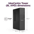 thumbnail image 1 of Lenovo IdeaCentre Tower 8 Desktop PC for Home & Business, AMD Ryzen 7 250 Up to 5.1GHz, 16GB DDR5 RAM, 1TB SSD, AMD Radeon 780M Graphics, Wi-Fi 6, Windows 11 Pro, 1 of 3