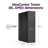 Lenovo IdeaCentre Tower 8 Desktop with AMD Octa Core Ryzen 7 250 / 16GB RAM / 1TB SSD / Windows 11 Professional