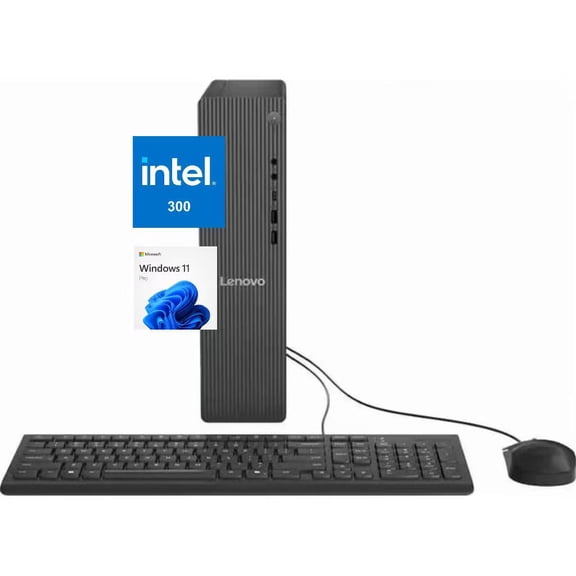 Lenovo IdeaCentre Tower Business Desktop, Intel Processor 300, 8GB DDR5, 256GB SSD, Copilot,Windows 11 Pro