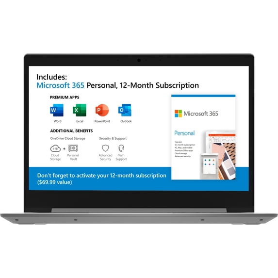 Lenovo - IdeaPad 1 14" Laptop - AMD A6-Series - 4GB Memory - AMD Radeon R4 - 64GB eMMC Flash Memory - Platinum Gray - 81VS009GUS