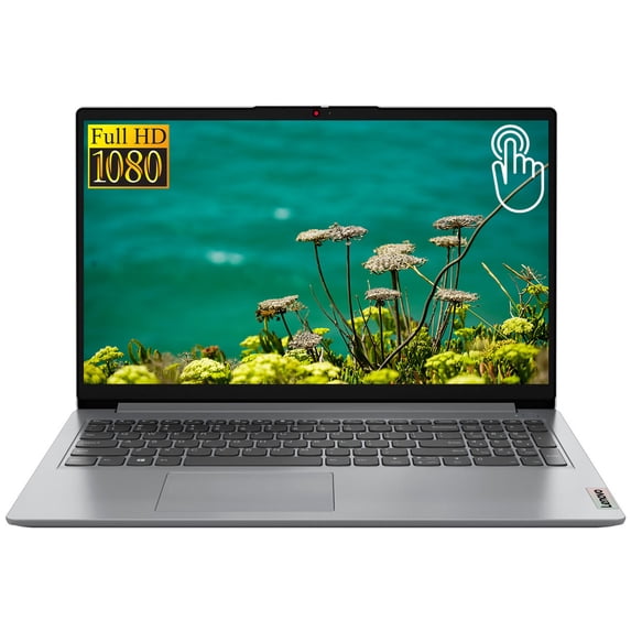 Lenovo IdeaPad 1 15.6" FHD Laptop, 15.6" FHD Touchscreen, Intel Core i3-1215U, 12GB RAM, 1TB SSD, SD Card Reader, HDMI, Webcam, Wi-Fi 6, Windows 11 Home, Grey