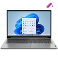 thumbnail image 1 of Lenovo IdeaPad 1 15.6" FHD Student Laptop Intel Dual Core Processor 32GB DDR4 RAM 1TB PCIe SSD Windows 11 Pro WiFi 6 Bluetooth Type-C Cloud Grey, 1 of 9