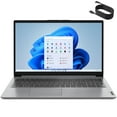 thumbnail image 1 of Lenovo IdeaPad 1 15.6 Inch FHD Laptop Intel Dual Core 16GB RAM 512GB SSD WiFi 6 Bluetooth 5.2 Type C Windows 11 Pro Grey, 1 of 6