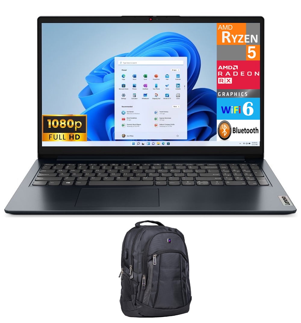 Lenovo IdeaPad 1 Laptop 15.6in FHD Display (AMD Ryzen 5 7520U