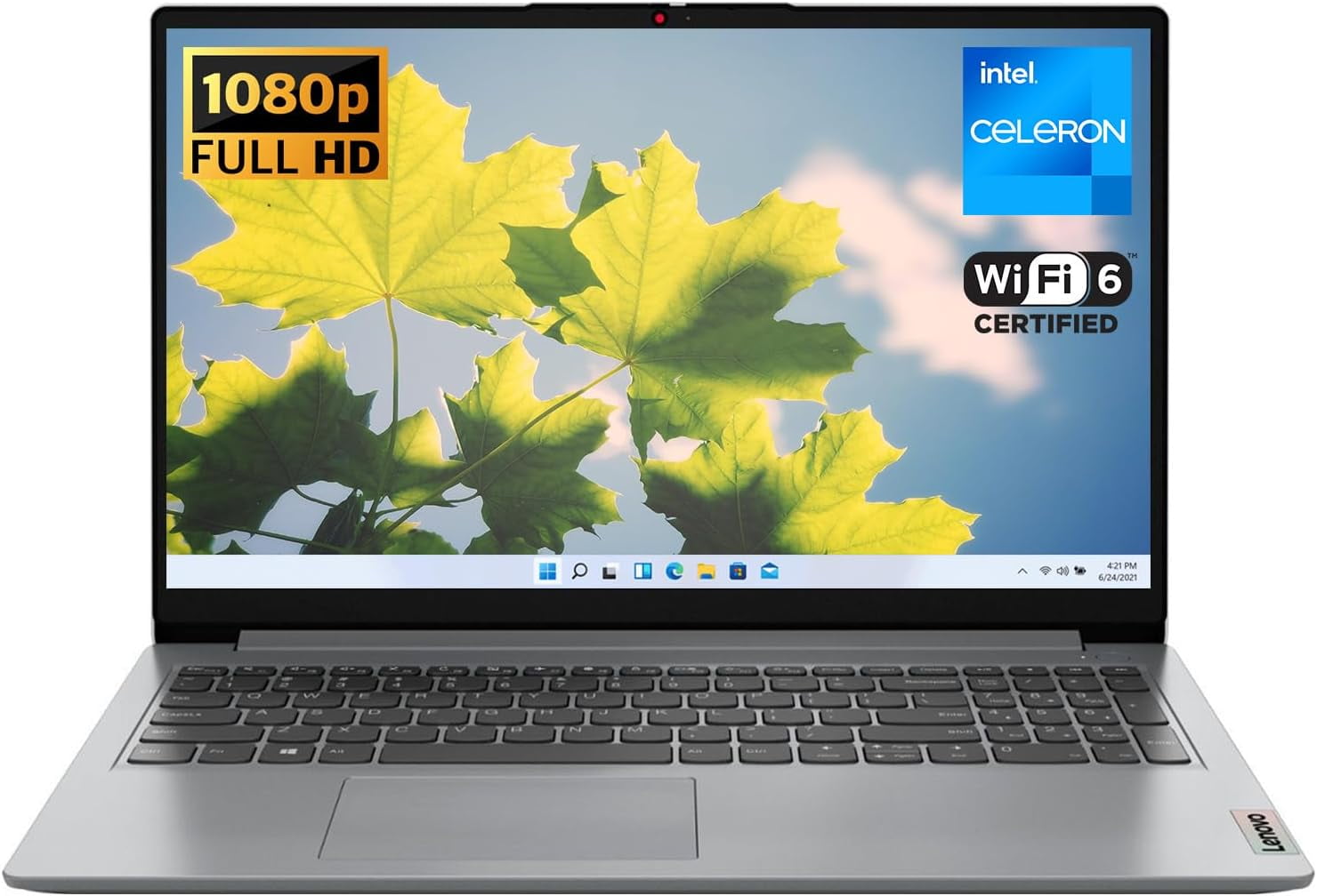 Lenovo IdeaPad 1 Student Laptop, 15.6" FHD Display, Intel Dual Core