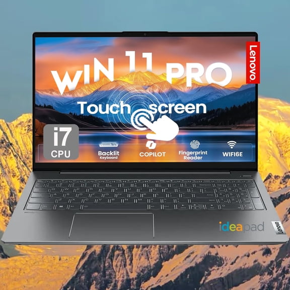 Lenovo IdeaPad 15.6" FHD Touchscreen Laptop - Powerful 10-Core Intel i7 (Turbo Up to 4.7GHz), 40GB RAM, 1TB SSD, Backlit Keyboard, Fingerprint Reader, Wi-Fi 6, Windows 11 Pro + WOWPC Recovery USB