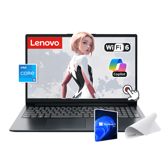 Lenovo IdeaPad - 15.6" Full HD 1080p Touchscreen Laptop - Intel Core i5-1335U Copilot in Windows 11 Pro - Webcam - Wi-Fi 6 - w/Mouse pad